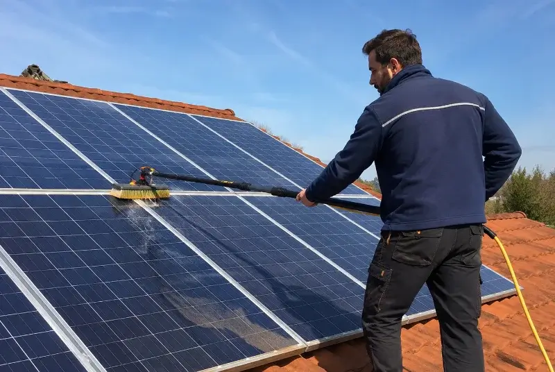 Nettoyage et entretien de panneaux solaires au Grand-Bornand